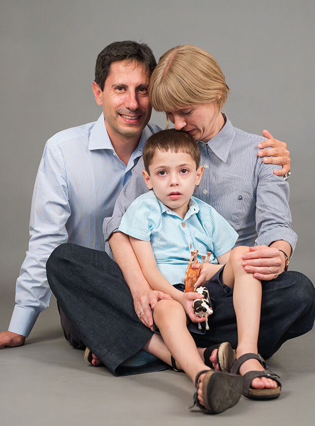 Vittorio e Olga con il loro figlio